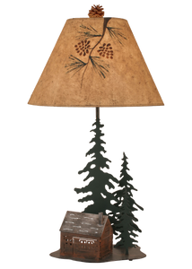 Outland 2 Tree and Cabin Table Lamp