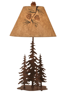 Rust 4 Tree Table Lamp
