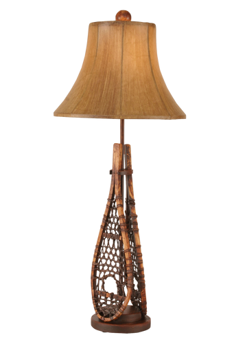 Stained Snow Shoe Buffet Lamp