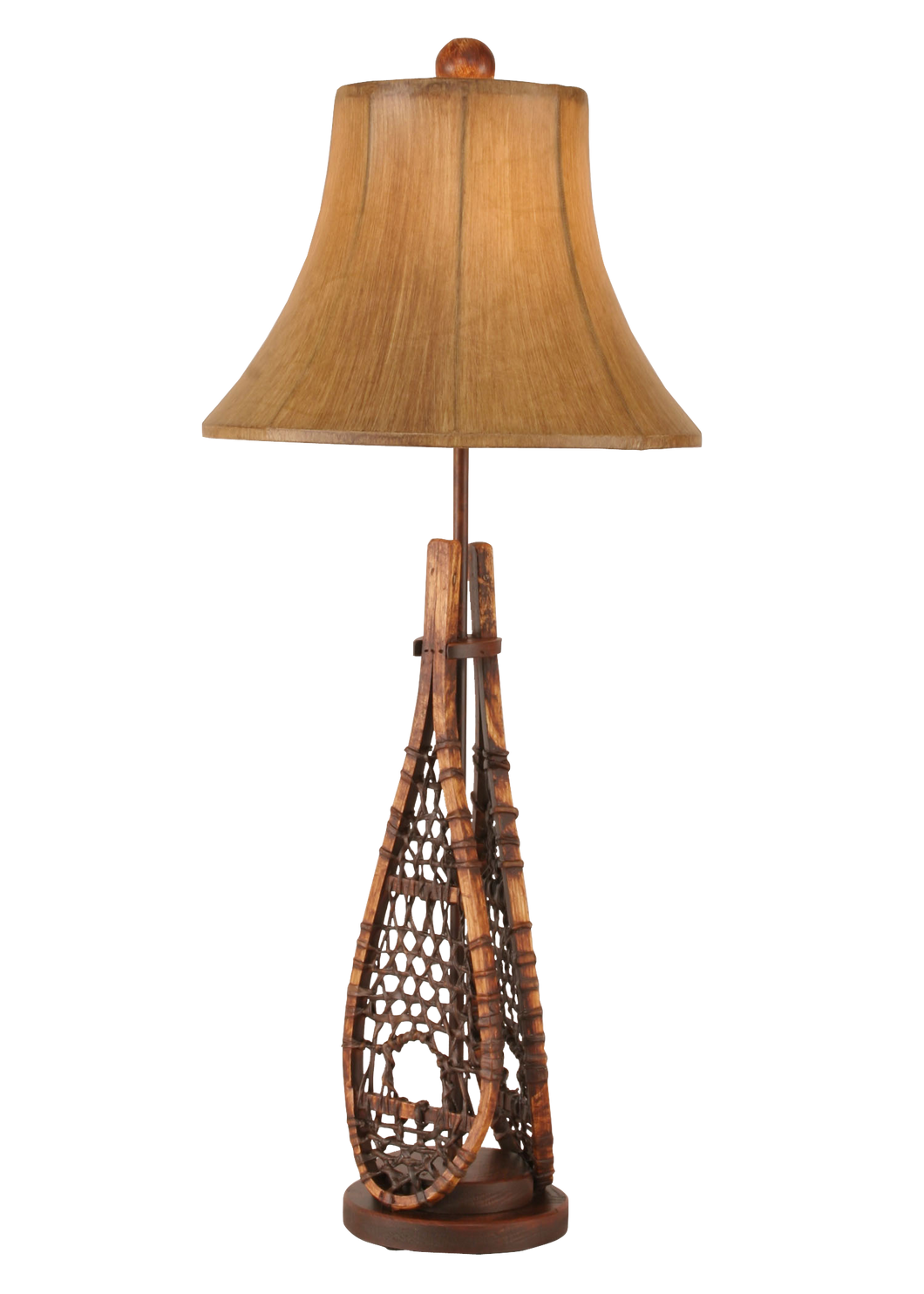 Stained Snow Shoe Buffet Lamp