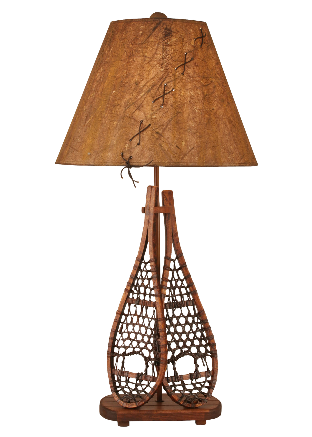 Stained Snow Shoe Table Lamp