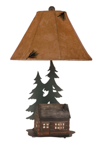 Outland Cabin Table Lamp w/ Night Light