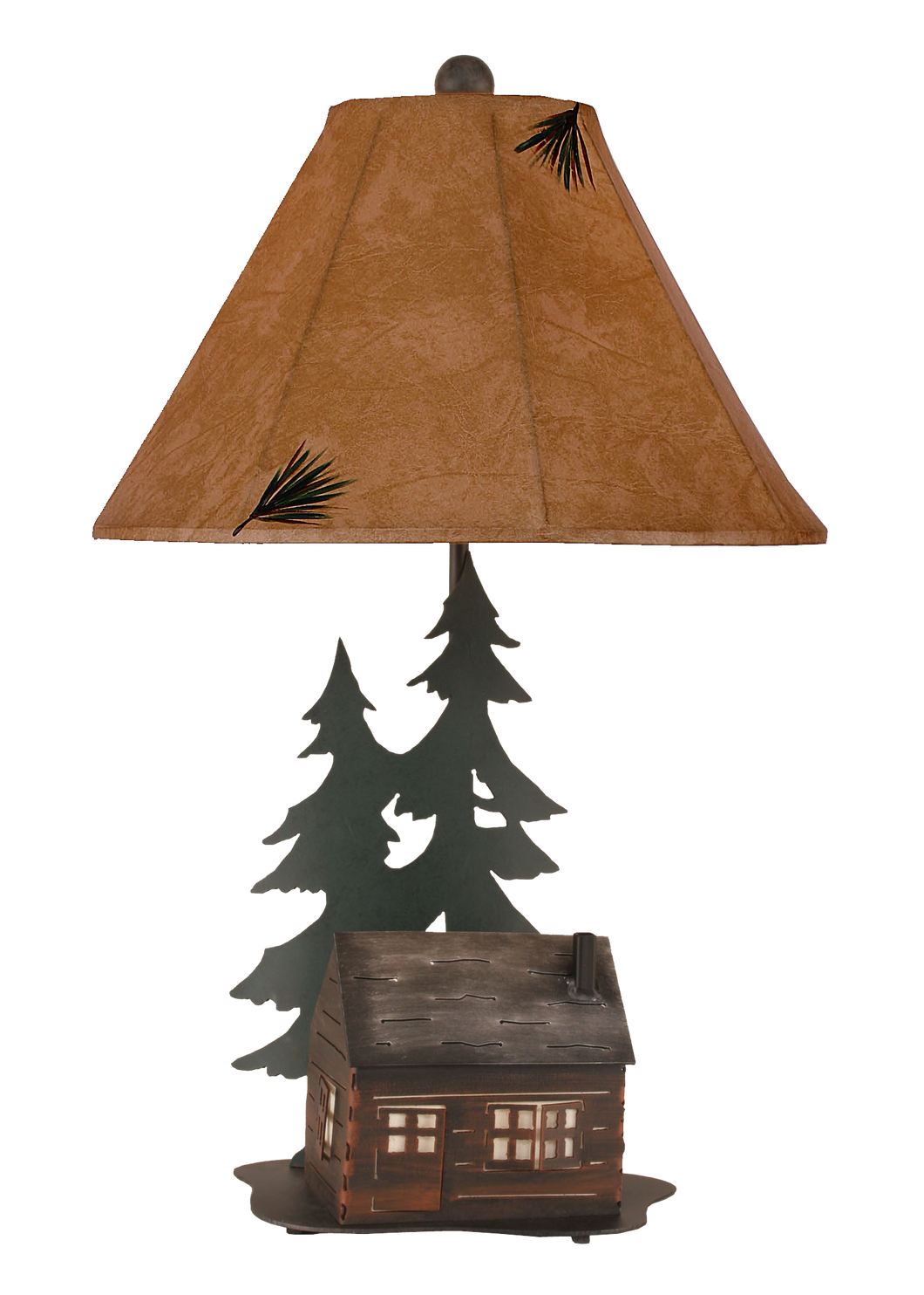 Outland Cabin Table Lamp w/ Night Light