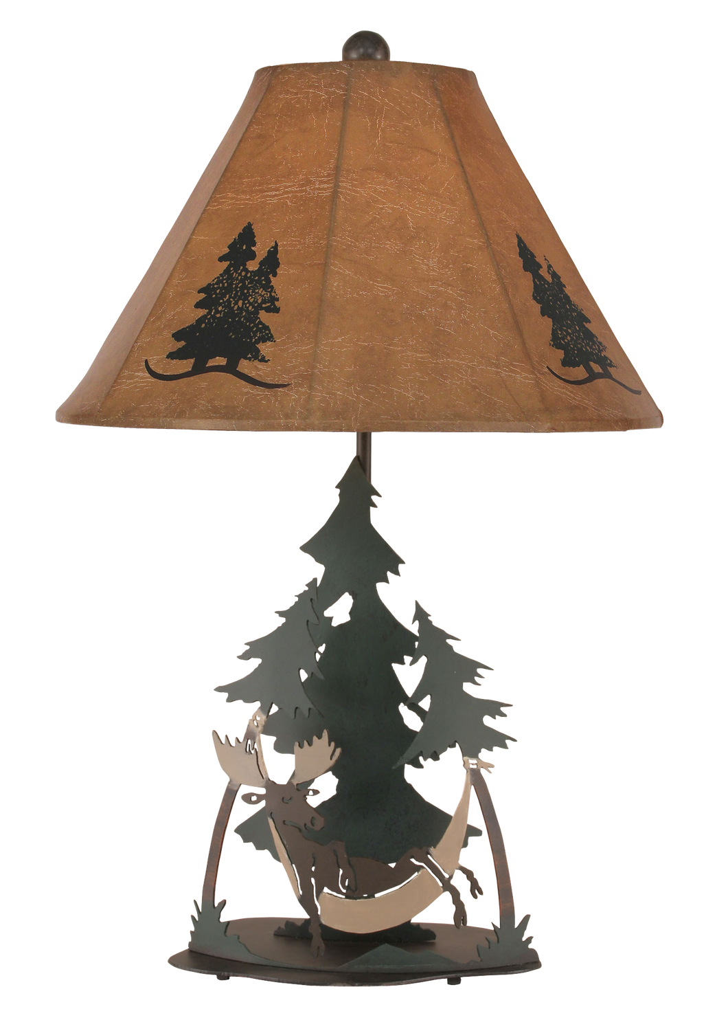 Outland Moose In Hammock Table Lamp