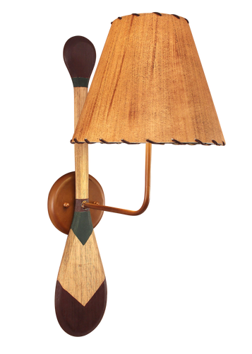 Stain/Lakeside Accent Rounded Paddle Wall Sconce