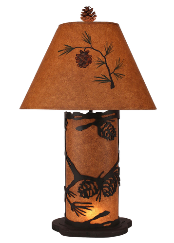 Kodiak Small Pine Cone Table Lamp w/ Night Light