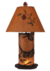 Kodiak Small Pine Cone Table Lamp w/ Night Light