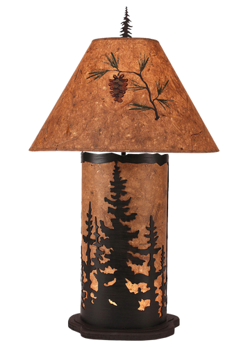 Kodiak Large Feather Tree Table Lamp w/ Night Light