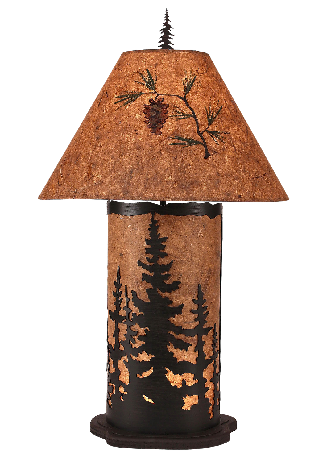 Kodiak Large Feather Tree Table Lamp w/ Night Light
