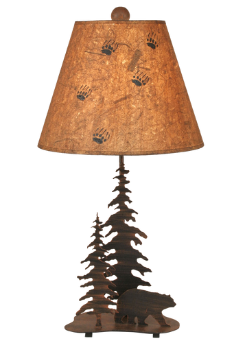 Burnt Sienna 2 Tree and Bear Accent Lamp