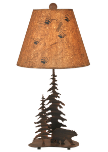 Burnt Sienna 2 Tree and Bear Accent Lamp