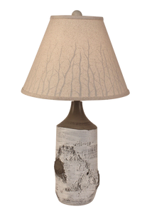 Birch Table Lamp with Branch Silhouette Shade