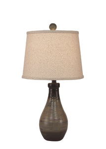 Earthstone Small Tapered Clay Pot Accent Lamp
