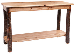Hickory Sofa Table with Rustic Hickory Legs