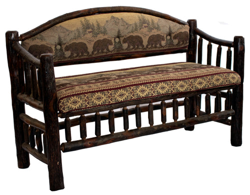 Hickory Curved Back Bed Bench