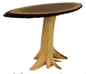 Walnut Sofa Table with Cedar Stump