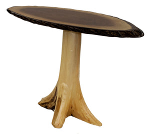 Walnut Sofa Table with Cedar Stump