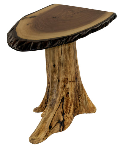Walnut Endtable with Cedar Stump